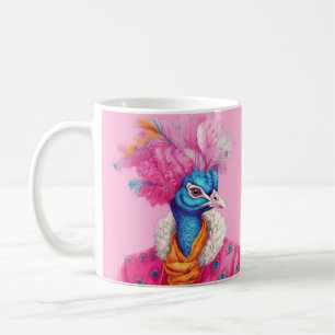 Pink Elegant Peacock Mug