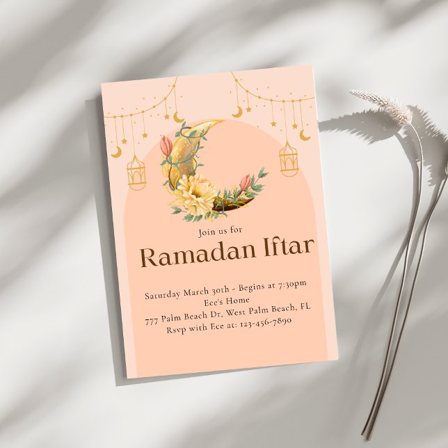 Pink Elegant Ramadan Iftar Invitation  (Creator Uploaded)