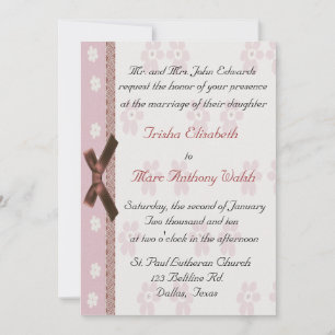 Pink Elegant Wedding Invitation