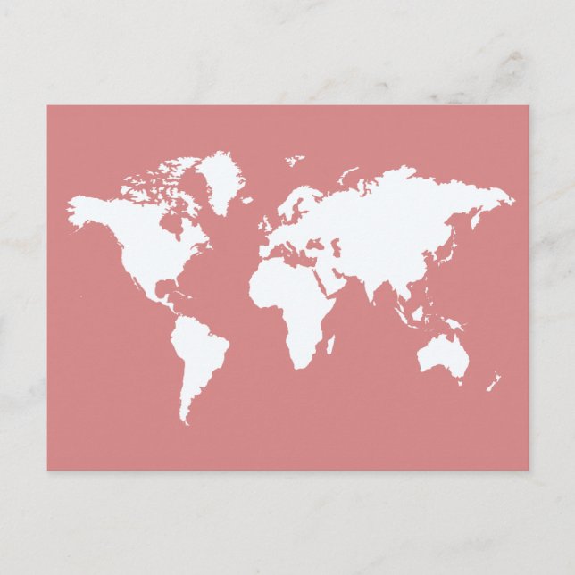 Pink Elegant World Postcard (Front)