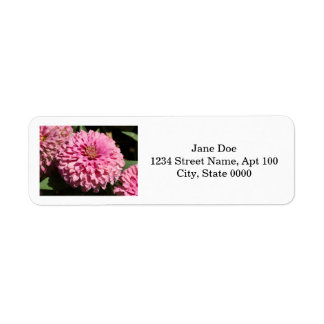Pink Elegant Zinnia Return Address Label