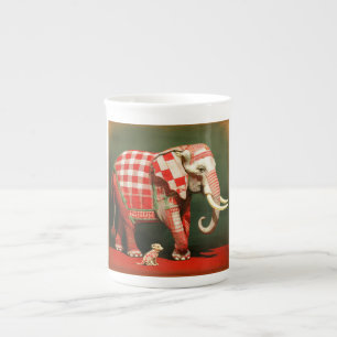 Pink Elephant And Polka Dot Chihuahua Bone China Mug