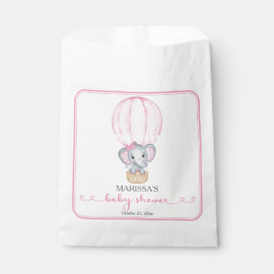 Pink Elephant Baby Girl Shower Favour Bag