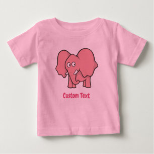 Pink Elephant Baby T-Shirt