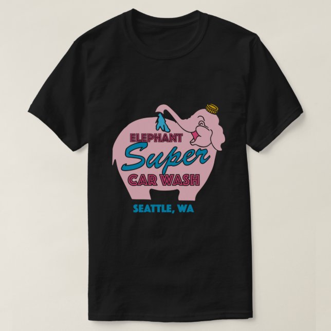 Pink Elephant Car Wash Classic T-Shirt (Design Front)