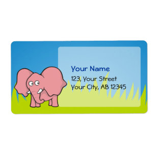 Pink elephant cartoon