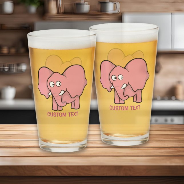 Pink Elephant Cartoon Glass (Creator Uploaded)