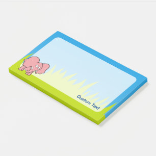 Pink Elephant Cartoon Post-it Notes