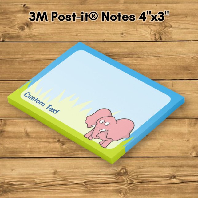 Pink Elephant Cartoon Post-it Notes (Creator Uploaded)