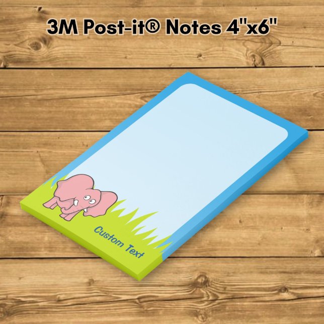 Pink Elephant Cartoon Post-it Notes (Creator Uploaded)
