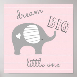Pink Elephant Dream Big Little One Nursery Decor