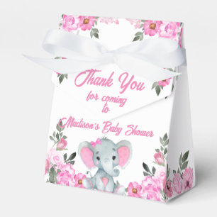 Pink Elephant Favour gift floral Favour Box