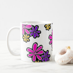 Pink Elephant Floral Mug