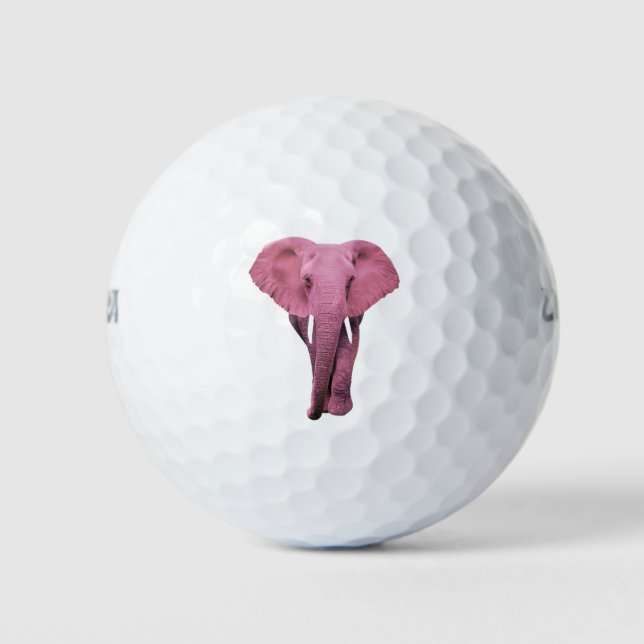 Pink Elephant Golf Balls (Front)