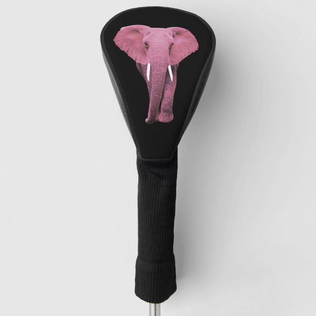 Pink Elephant Golf Head Cover (Front)