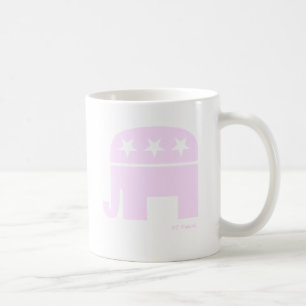 Pink Elephant GOP Symbol Republican Woman Coffee Mug