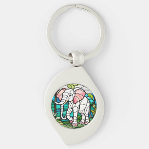 Pink Elephant  Key Ring