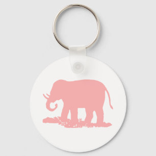 Pink Elephant Key Ring
