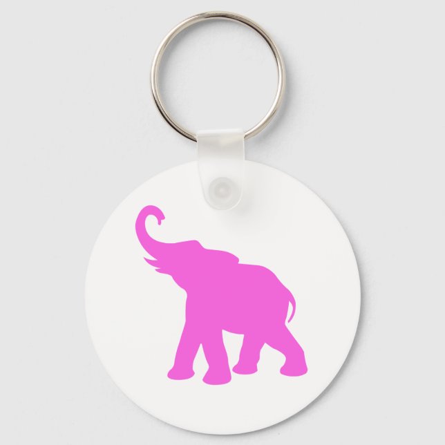 Pink Elephant Key Ring (Front)