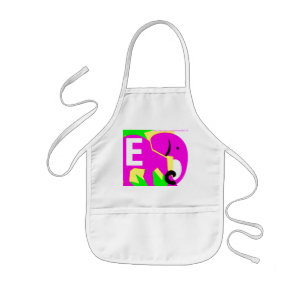 "Pink Elephant" Kids Apron