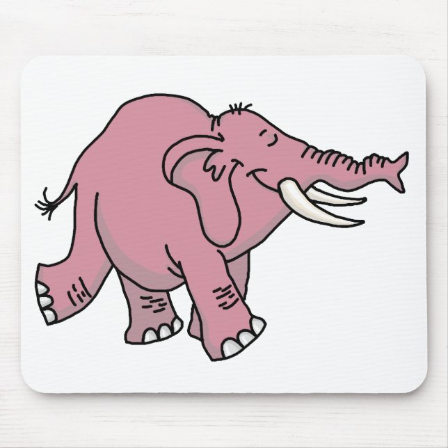 Pink Elephant Mouse Pad (Front)