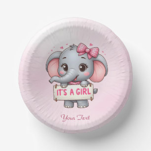 Pink Elephant Paper Bowl Paper Plate