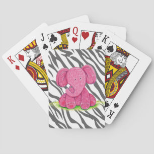 Pink Elephant Playing Cards