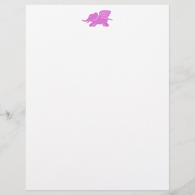 Pink Elephant Stationery (Front)