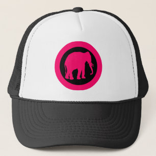 PINK ELEPHANT TRUCKER HAT