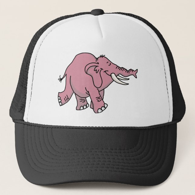 Pink Elephant Trucker Hat (Front)