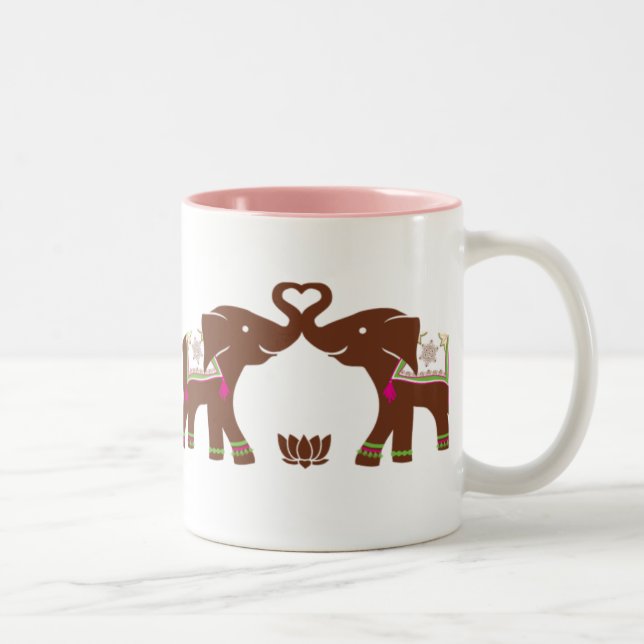 Pink Elephants Love Mug (Right)