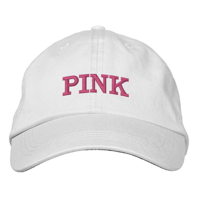 PINK Embroidered Hat (Front)
