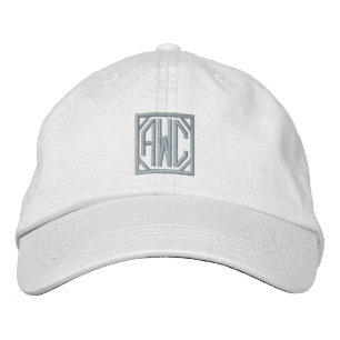 Pink Embroidered Monogram Hat