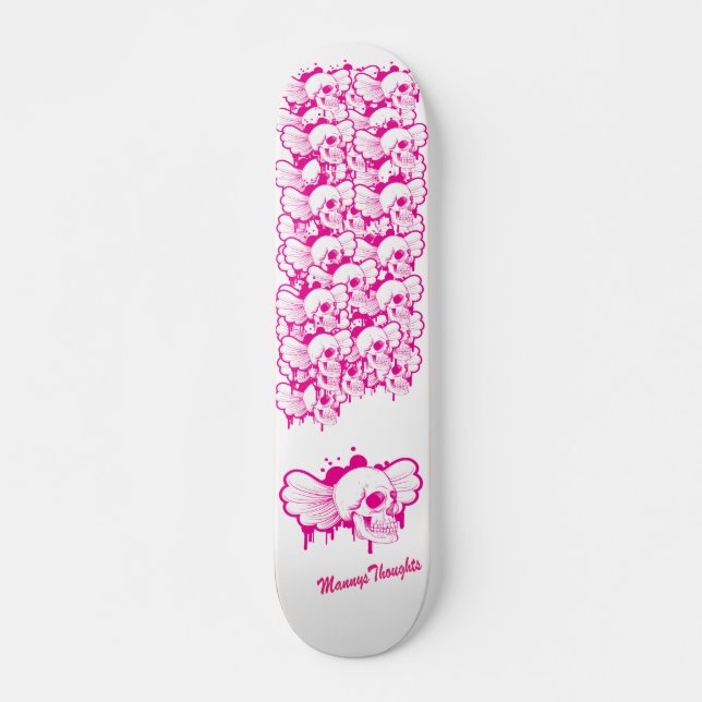 Pink Emo Leader of Skulls Girl Skateboards (Front)