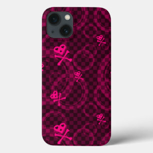 Pink Emo Pattern With Circles iPhone 13 Case