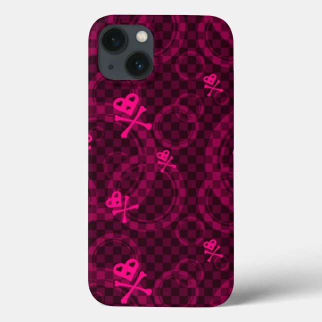 Pink Emo Pattern With Circles Case-Mate iPhone Case (Back)