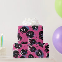 Pink emo scull Crafts & Party Supplies Gift Wrapp