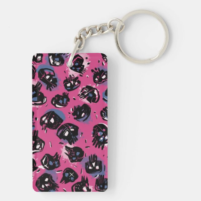 Pink emo scull Office & School  Promotional  Key Ring (Back)