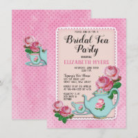 Pink English Cottage Style Bridal Tea Party Shower