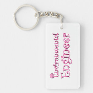 Pink Environmental Engineer Key Ring