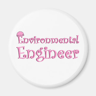 Pink Environmental Engineer Magnet