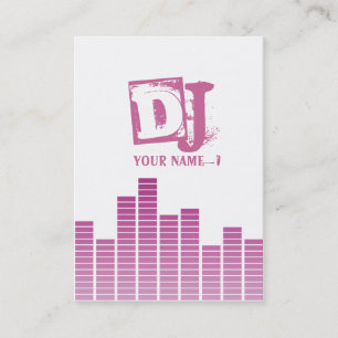 Pink Equalizer Business Card