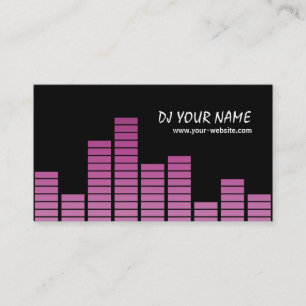 Pink Equalizer Business Card
