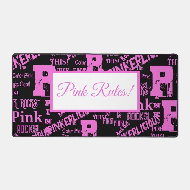 PINK EVERYTHING  DESK MAT (Front)