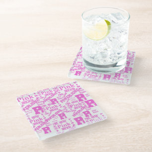 PINK EVERYTHING  GLASS COASTER