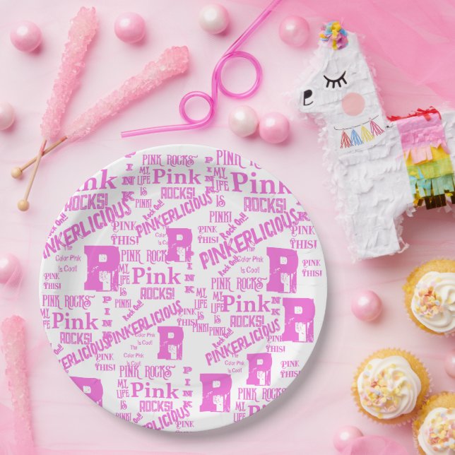 PINK EVERYTHING  PAPER PLATE (Party)