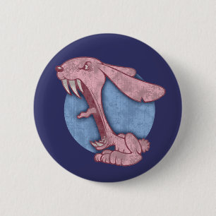 Pink Evil Bunny 6 Cm Round Badge