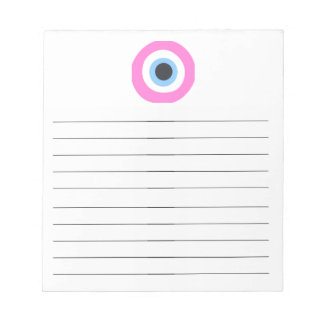 pink evil eye notepad