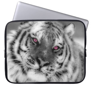 Pink Eyed Tiger Laptop Sleeve