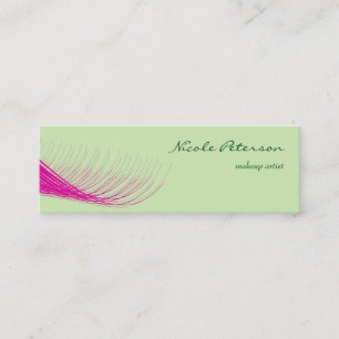 Pink Eyelash Makeup Artist Mini Business Card